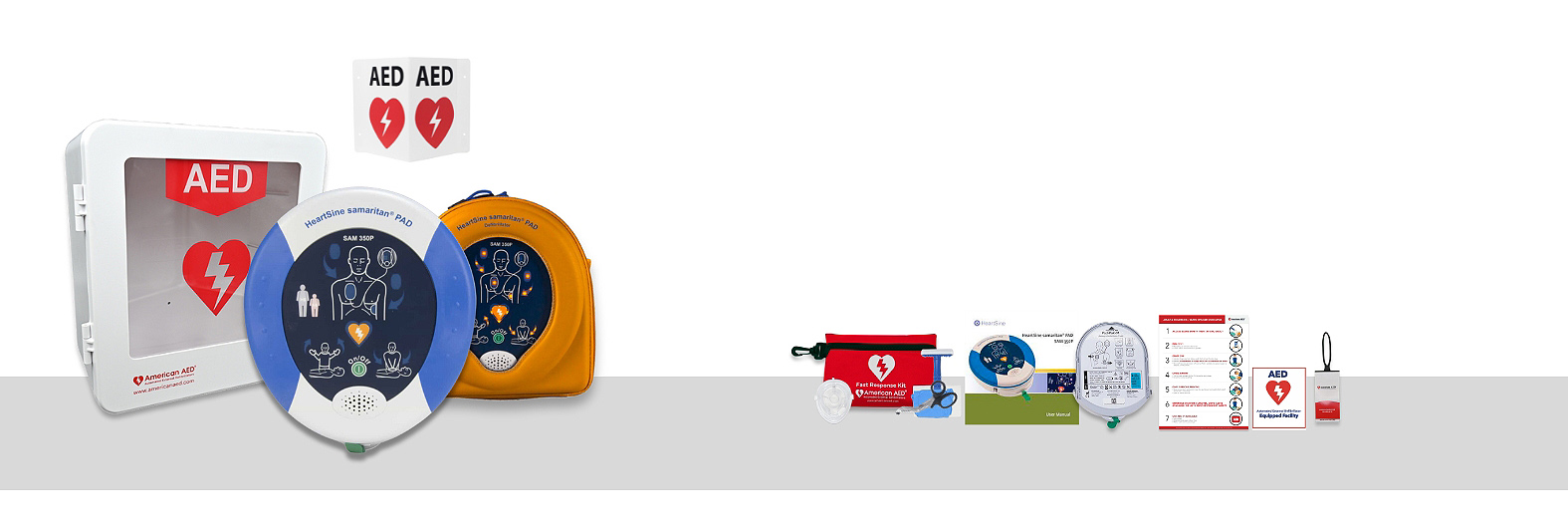 Heartsine Samaritan PAD 350P & 360P Complete AED Defibrillator Package